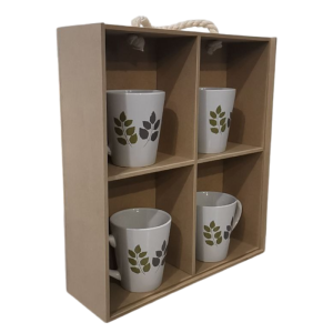 Caja Madera Cuatro Divisiones